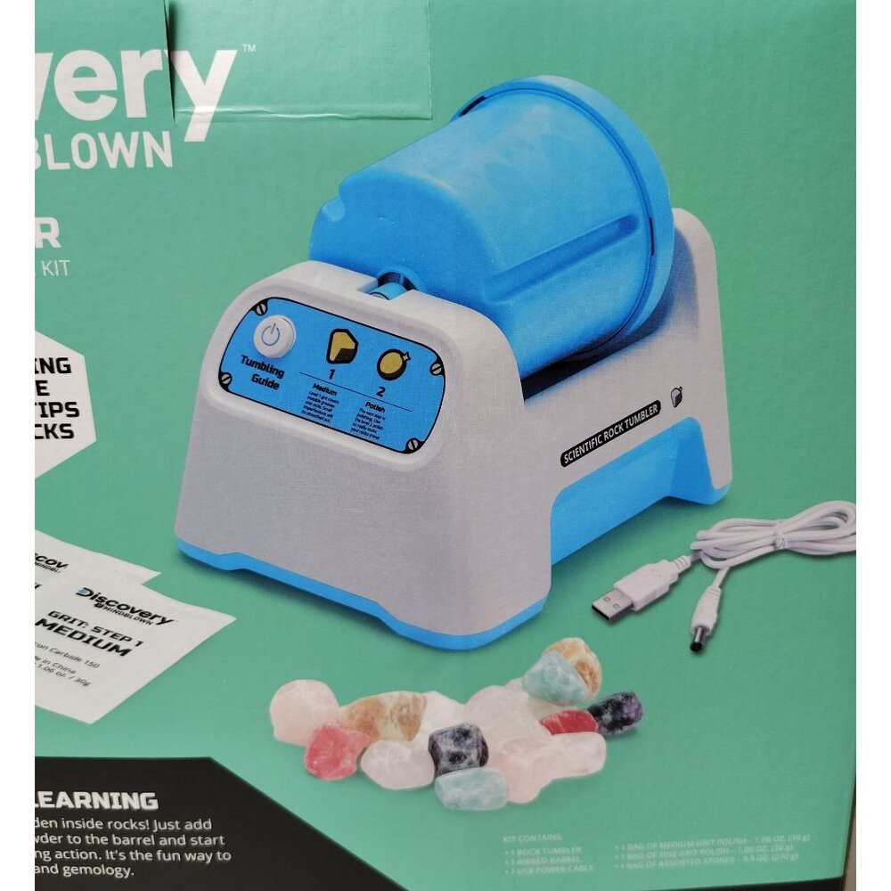 Discovery Mindblown Rock Tumbler Motorized Stone Polishing Kit Ages 8+ - Picture 6 of 9